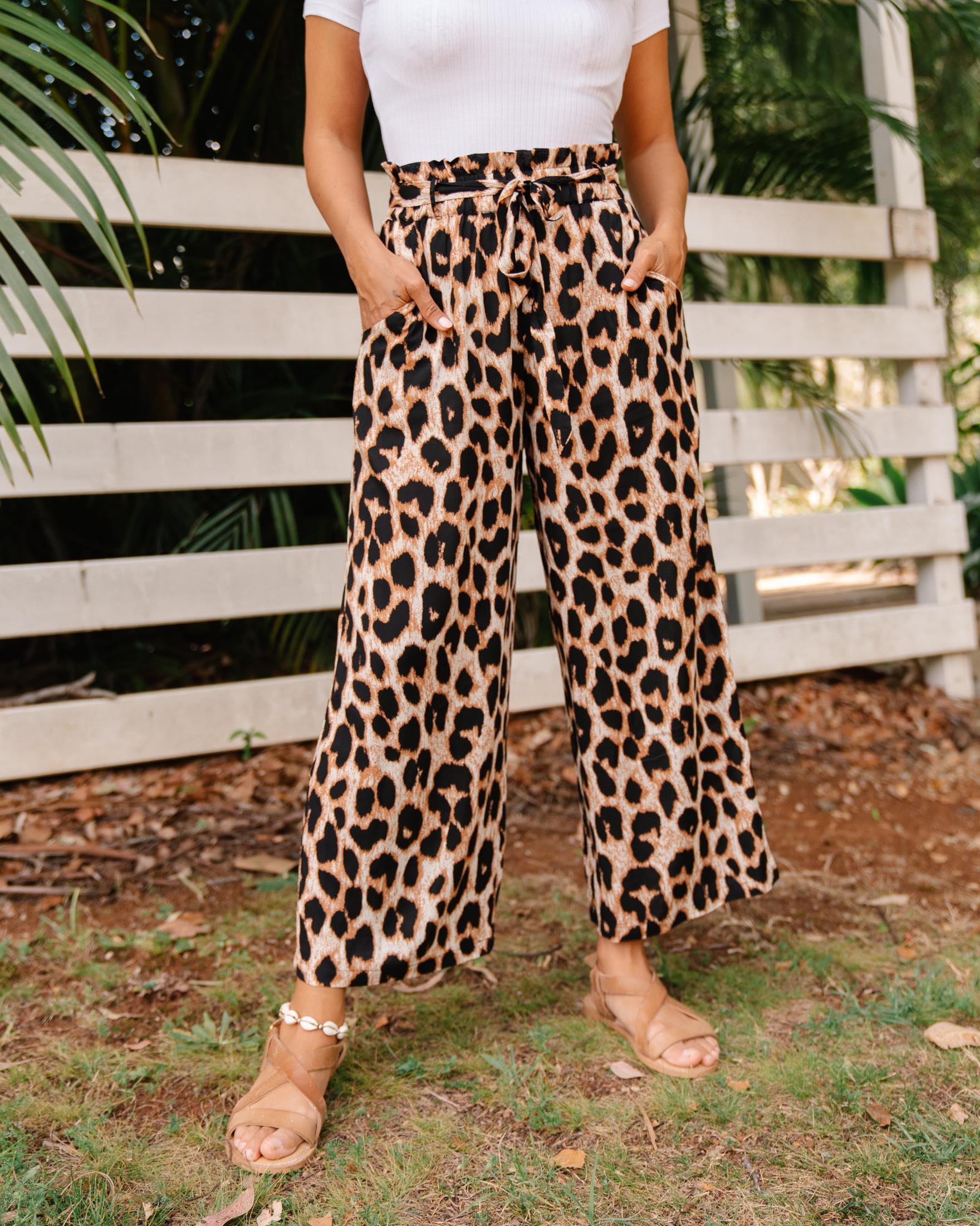 Leopard Wide Leg Pant - San Jose - Kitty Kat Klothing