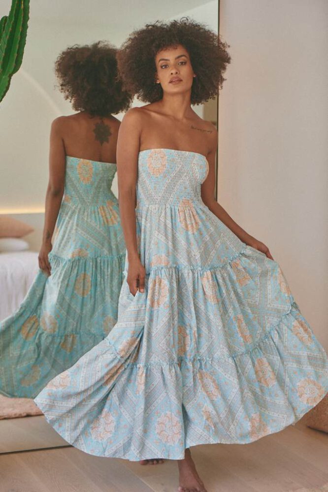 Seaside Print Salsa Maxi Dress - Jaase