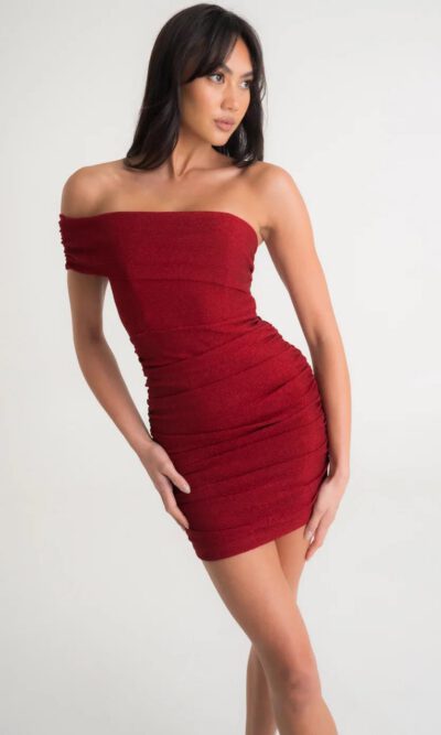 Vixen Red Sparkle Mini Dress - Winnie & Co