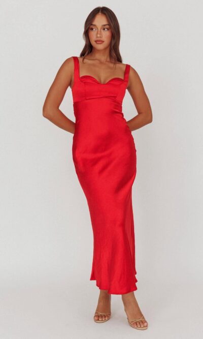 Fuoco Red Maxi dress - Saints & Secrets